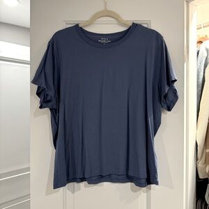 Abercrombie & Fitch Blue Cuffed Sleeve Boxy T-Shirt